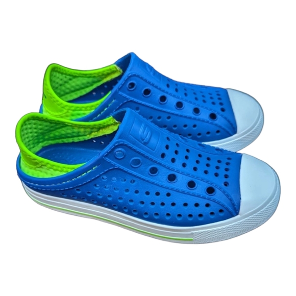Skechers Other - Skechers Boy's Guzman Steps Aqua Surge Blue Lime Boys Sz 1